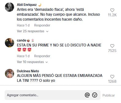 “Vibes de embarazo”: el video de Tini Stoessel bailando en TikTok que volvió locos a sus fans