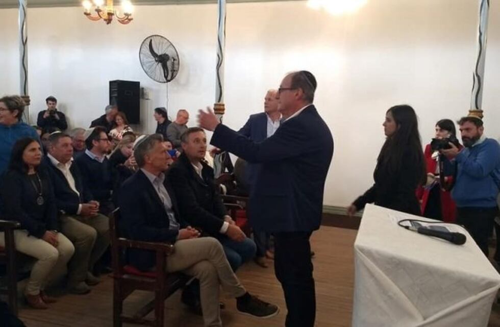 El presidente Macri visitó una Sinagoga en Basavilbaso