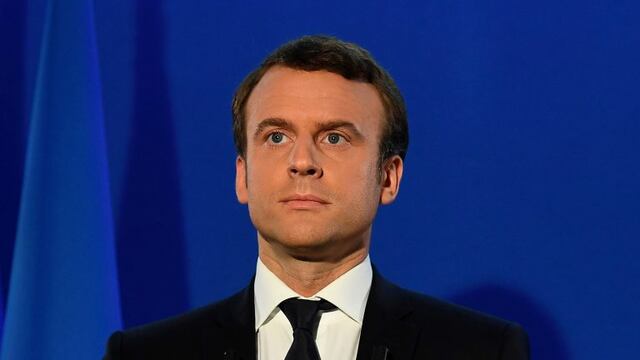 French presidential election candidate for the En Marche ! movement Emmanuel Macron delivers a speech at his campaign headquarters in Paris on May 7, 2017, after the second round of the French presidential election.nEmmanuel Macron was elected French president on May 7, 2017 in a resounding victory over far-right Front National (FN - National Front) rival after a deeply divisive campaign, initial estimates showed. / AFP PHOTO / POOL / Lionel BONAVENTURE