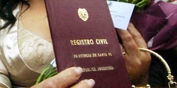 Libreta de casamiento del Registro Civil de Santa Fe\u002E