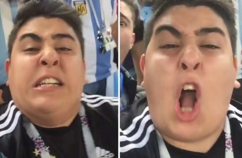 Gritos, insultos y show de caras: enloqueció el autor de "Traeme la copa, Messi"