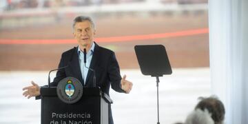 El presidente Mauricio Macri ofreció un discurso en el puerto de Buenos Aires\u002E (Luciano Thierberger)