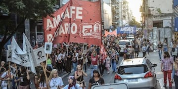 Amsafe Rosario marchó en la movilización por el 24 de marzo\u002E (Amsafe Rosario)