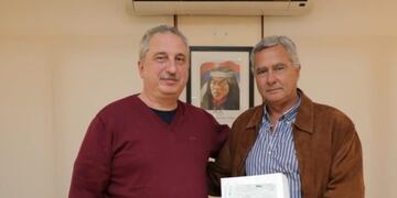 El gobernador Passalacqua con el intendente de Concepción de la Sierra, Pernigotti\u002E (MisionesOnline)