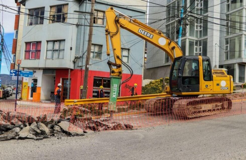 Ushuaia: realizaron trabajos pluviales en la calle Yaganes