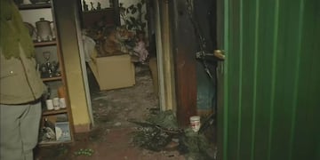 Así quedó la casa de la jubilada (Captura TN)