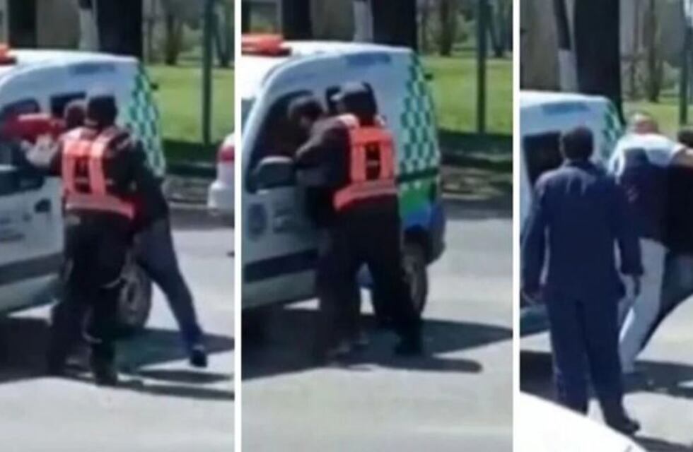 Lo multaron y atacó con un matafuegos a los agentes policiales