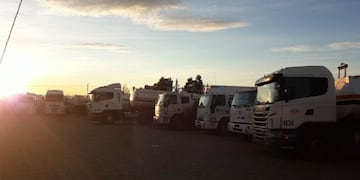 Los camiones no transitaron en la jornada de paro\u002E