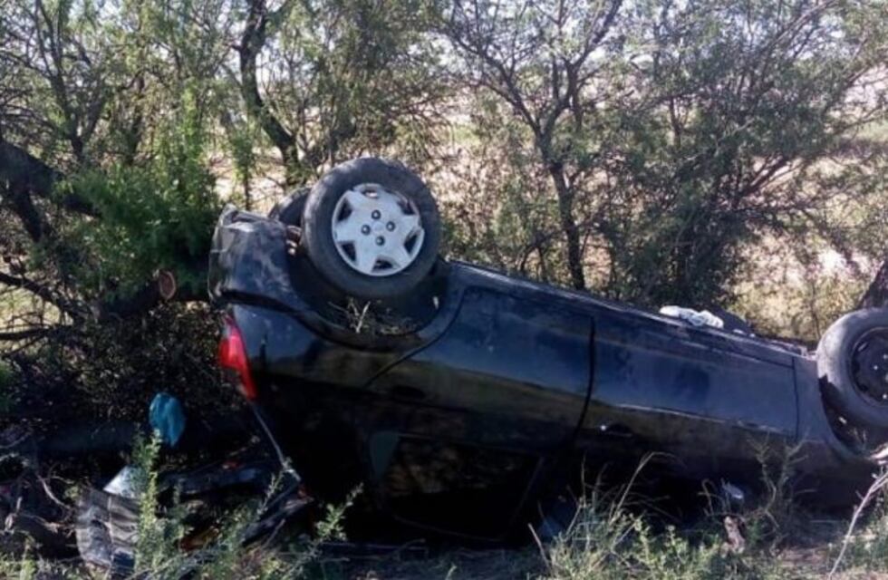 Un auto volcó en la Autopista de las Serranías Puntanas, cerca de Balde