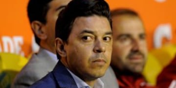 Marcelo Gallardo, disconforme con el adelanto del partido ante Aldosivi.nFOTO: DYN/PABLO AHARONIAN.
