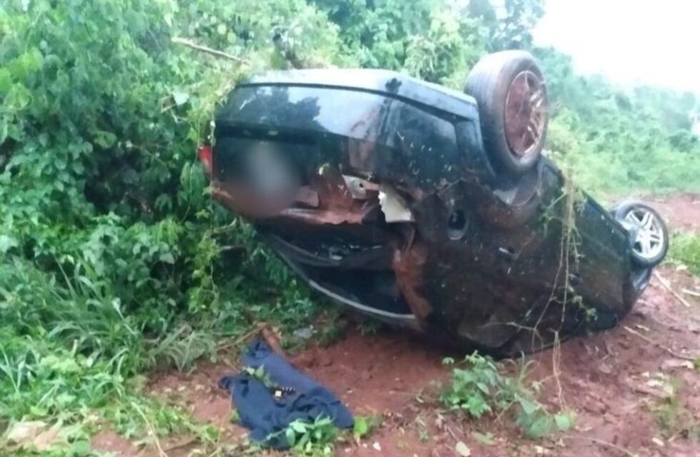 El temporal provocó un despiste en el acceso a Corpus