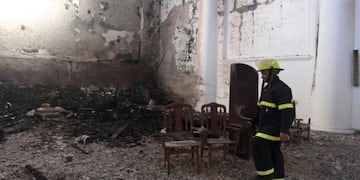 Incendio de la Catedral de San Nicolás\u002E (Télam)