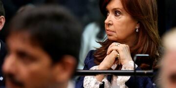 Former Argentine President Cristina Fernandez de Kirchner looks on in a court room before the start of a corruption trial, in Buenos Aires, Argentina May 21, 2019\u002E REUTERS/Agustin Marcarian