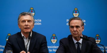Mauricio Macri y Miguel Ángel Pichetto, en conferencia de prensa tras los resultados de las elecciones PASO\u002E Crédito: REUTERS/Agustin Marcarian\u002E