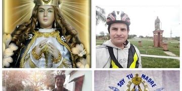 Osmar Romero el policía que busca unir Itatí con Caacupé en bicicleta\u002E