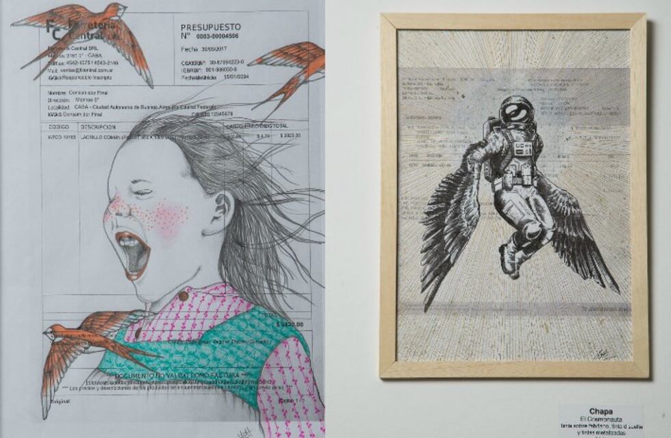 Artistas intervienen boletas impagas de jardines de barrios humildes y las venden al valor de la factura