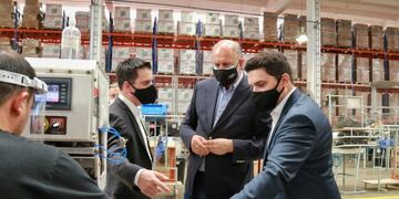 Omar Perotti recorrió la planta de electrodomésticos Liliana (Gobierno de Santa Fe)