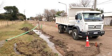 Obra de cloacas sector sur de Arroyito, drenaje de napas