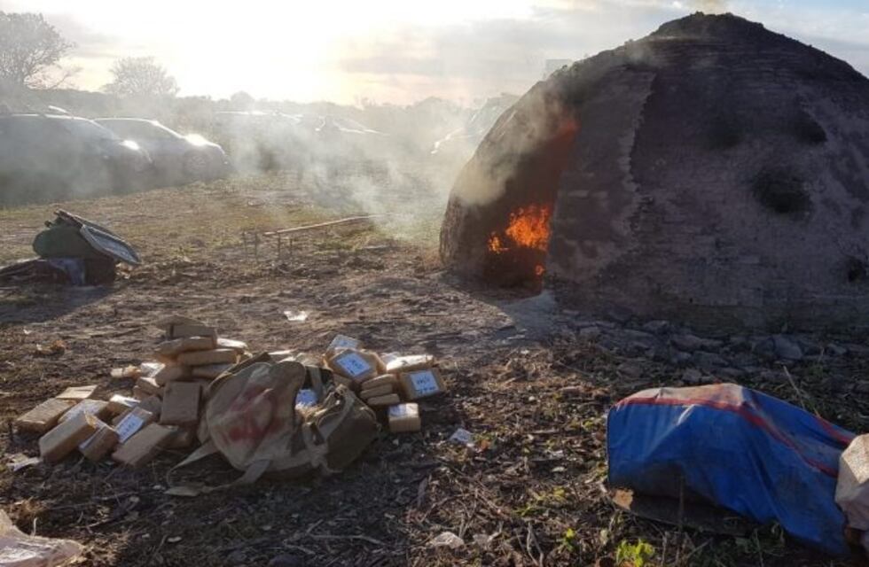 Gendarmería incineró más de seis toneladas de estupefacientes