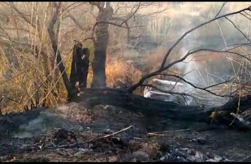 Se incendió parte del cañaveral del río en Jesús María