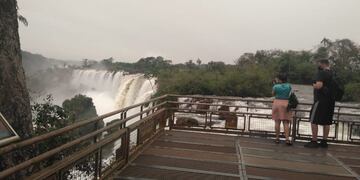La cantidad de visitantes se redujo este fin de semana en Cataratas del Iguazú\u002E