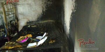 Incendio en barrio 9 de Julio