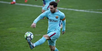 Soccer Football - La Liga Santander - Eibar vs FC Barcelona - Ipurua, Eibar, Spain - February 17, 2018 Barcelona’s Lionel Messi in action REUTERS/Vincent West