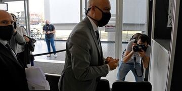Gustavo Ponce Asahad entrando al Centro de Justicia Penal (Juan José García)