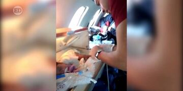 Nació con una cardiopatía congénita y tuvo que ser trasladada de urgencia en un avión sanitario