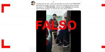 No es actual el video donde un joven golpea a otro por una discusión política en Mar del Plata