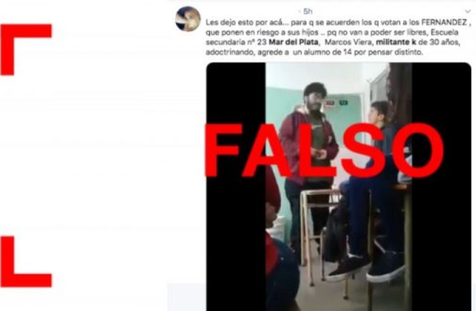 No es actual el video donde un joven golpea a otro por una discusión política en Mar del Plata