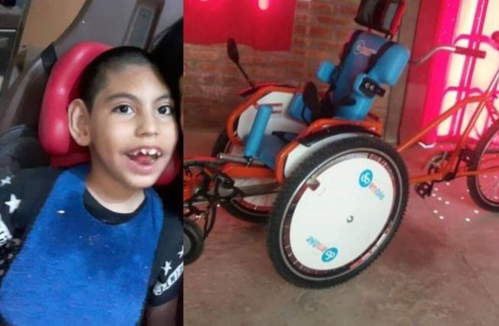 Punta Alta: Agustín cumplió su sueño y dará su primera vuelta en bicicleta