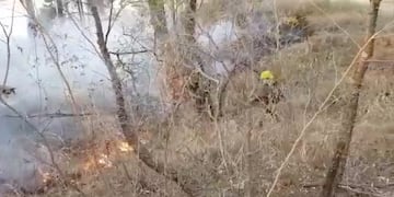 Incendio en el cerro San Bernardo
