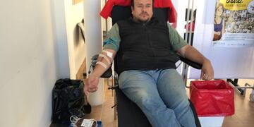 Primer donante de sangre en la ciudad de Tolhuin, Tierra del Fuego