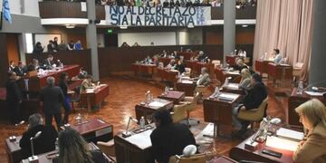 Los docentes se hicieron presentes en la Legislatura\u002E