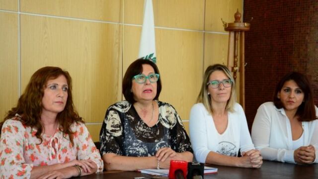 Funcionarias de la Secretaría de la Mujer en San Luis.
