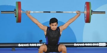 El correntino Jonatan Leyes estuvo cerca de quedarse con el bronce en levantamiento de pesas\u002E