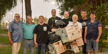 Marcus Röhrig recorre America en moto y llegó a Arroyito