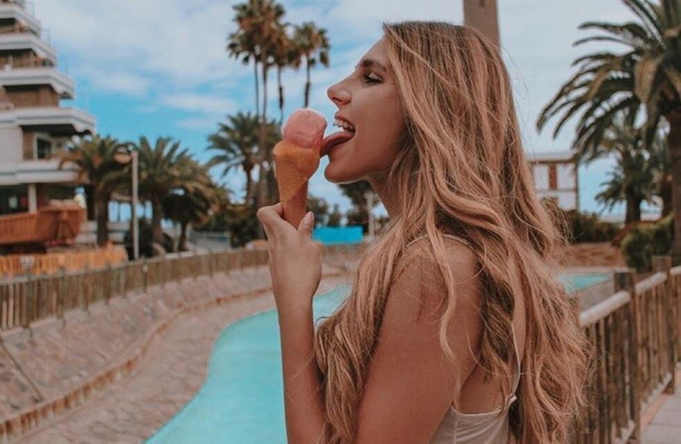 Sensual en la arena: Ivana Icardi llegó a las Canarias en el inicio del verano europeo