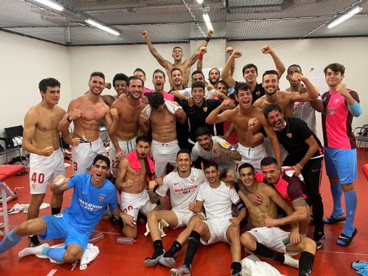 Descontrol en el festejo del Sevilla\u002E El Mudo (22), ingresó a 10 del final y aportó su calidad\u002E