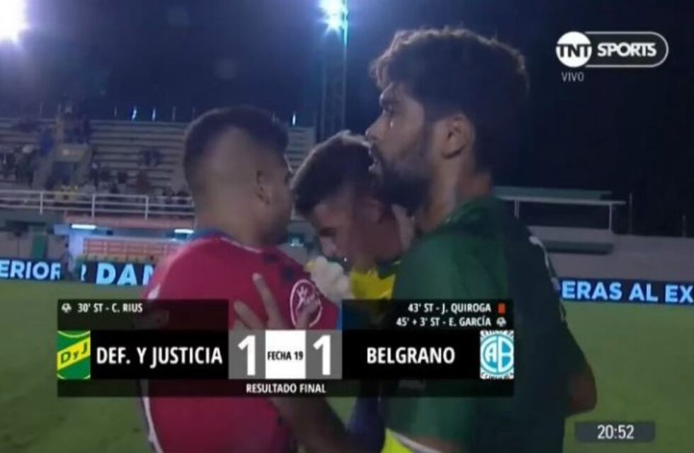 Gran gesto de Lucas Acosta con el arquero de Defensa y Justicia