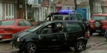 Accidente en Biedma y Vera Mujica\u002E (Captura El Tres)