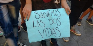 Los manifestantes provida exhibieron sus consignas\u002E El lunes próximo, la marcha por el Dia del Niño por Nacer\u002E