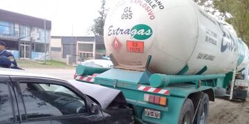 Chocó contra un camión en Alta Gracia