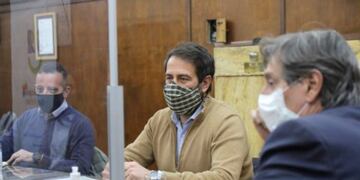 Reunión de Isgro con intendentes de San Rafael y Malargüe por las obras del Presupuesto