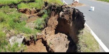 Reparan el hundimiento de la ruta 336\u002E (Comunicación Gobierno Tucumán)