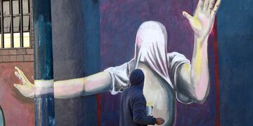 Murales en el barrio de Lionel Messi