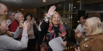 La diputada Elisa Carrió durante la presentación de su libro en Posadas, Misiones\u002E