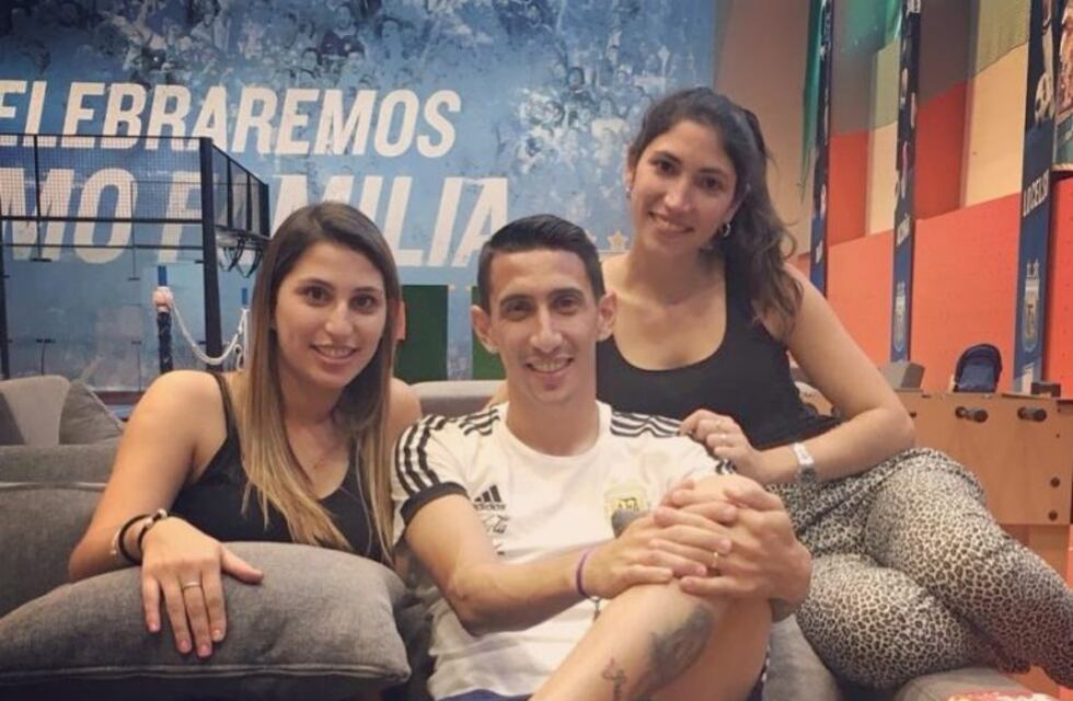 Los ángeles de Di María: "Fideo" se mostró feliz por el acompañamiento de su familia
