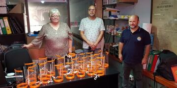 Las máscaras fueron diseñadas y fabricadas por los alumnos de la EPET 9\u002E